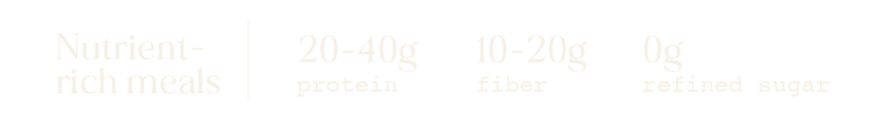 Nutrition macros for Thistle meals